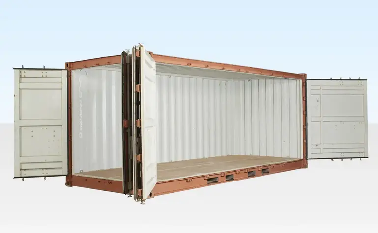 Contenitore usato da 20 piedi con accesso laterale aperto