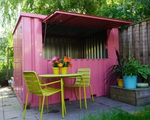 Contenedor Barra Desmontable XL 3×2 m Rosa RAL 3015