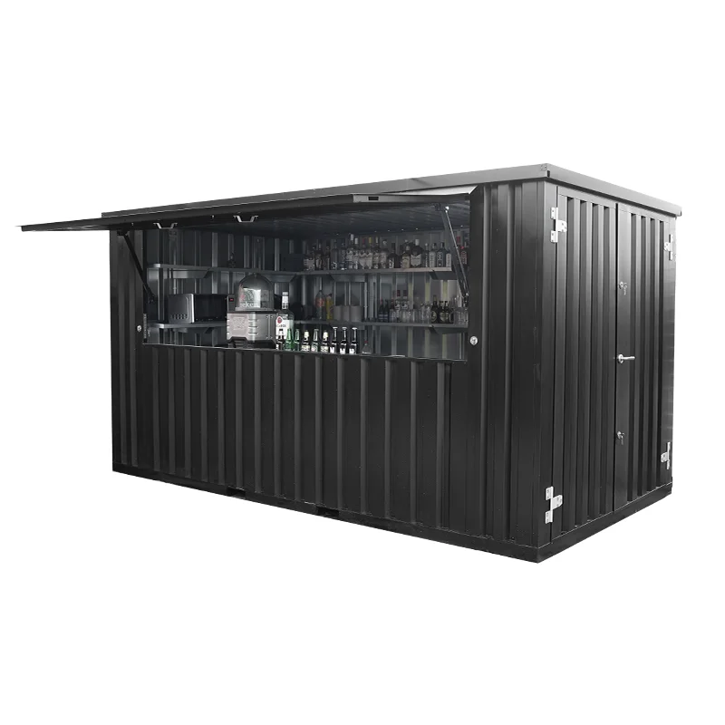 Contenedor Barra Desmontable 4×2 metros XL Negro RAL 9005